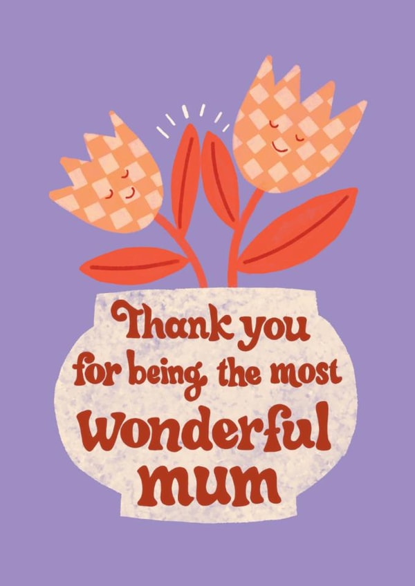 Arty Mother's Day Card - Tulips - Wonderful Mum created by Ickaprint