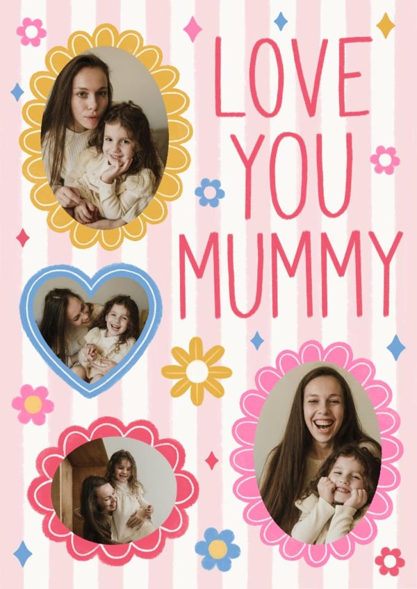 Pretty Mother's Day Card - Love You Mummy created by Alice Griffiths Illustration