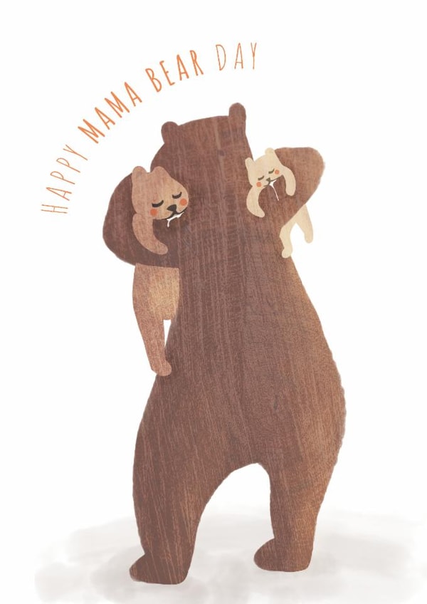 Mama Bear Hug Cute Mothers Day Card created by Mayah Wetherell