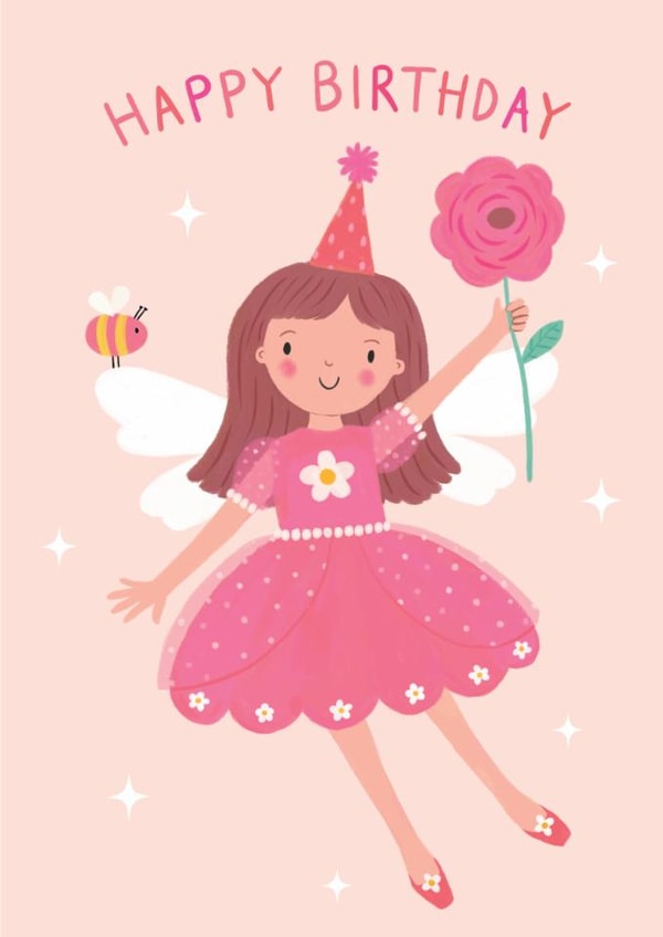 Pretty Birthday Card - Fairy created by Jo Podmore
