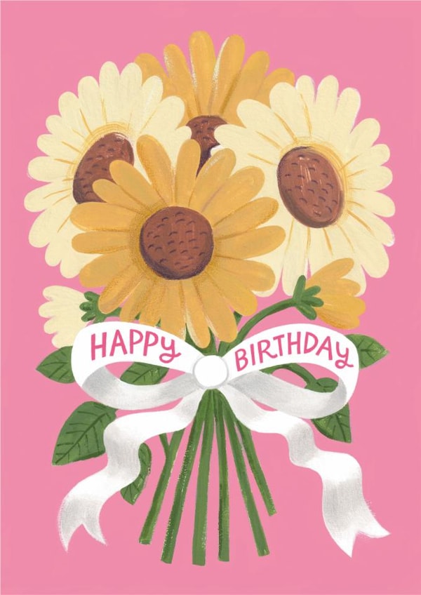 Classic Birthday Card - Sunflowers - For Her created by Ricicle Cards