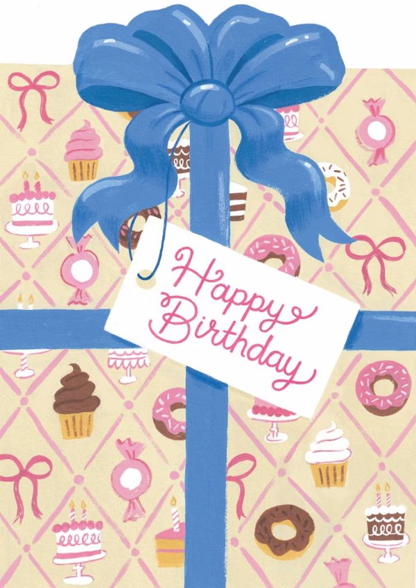 Classic Birthday Card - For Her - Cupcakes, Doughnuts & Bows created by Ricicle Cards