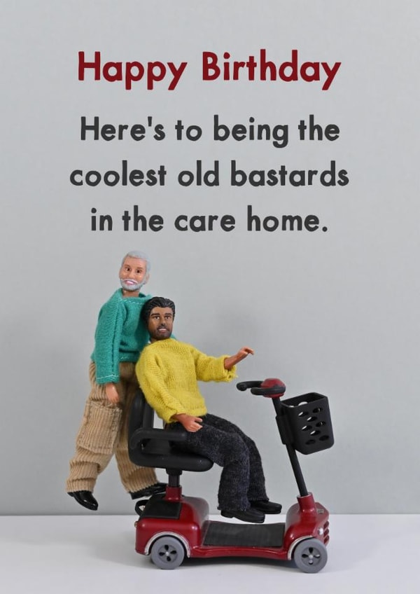 Funny Birthday Card - Coolest Old Bastards created by Bold & Bright Cards