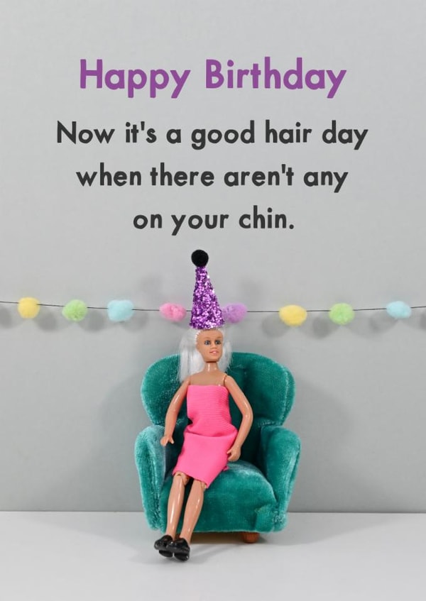 Funny Birthday Card - Good Hair Day created by Bold & Bright Cards