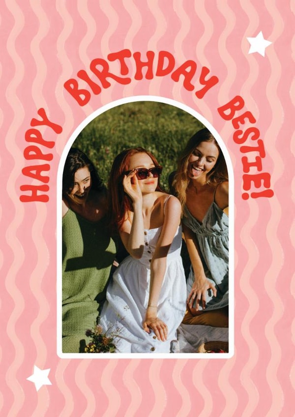 Classic Birthday Card - Bestie - For Her created by Ickaprint
