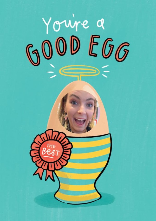 Funny Thank You/Congratulations Card - Good Egg created by Jess Moorhouse