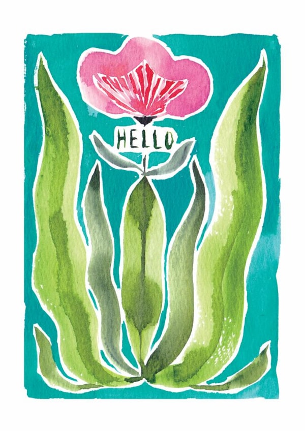 Pretty Just Because Card - Hello - Tulip created by Rebecca Prinn