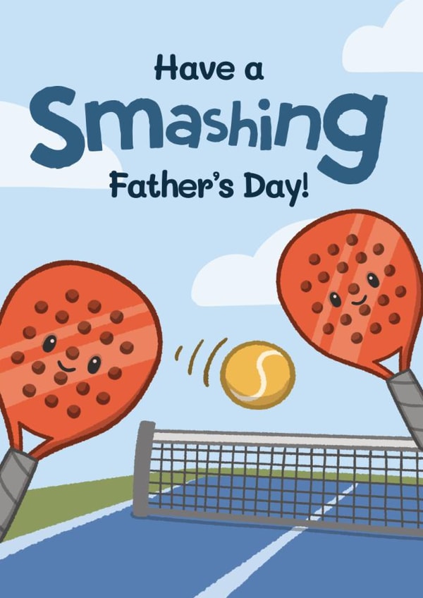 Cute Father's Day Card - Smashing - Padel created by Bev O'Connor || @oconnordesign