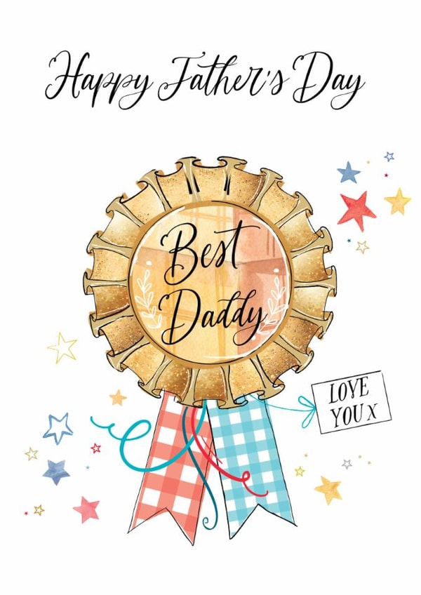 Father's Day card - For best Daddy created by Katie Phythian Design