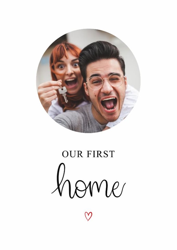 Classic New Home Card - Our First Home created by Kalm Lettering