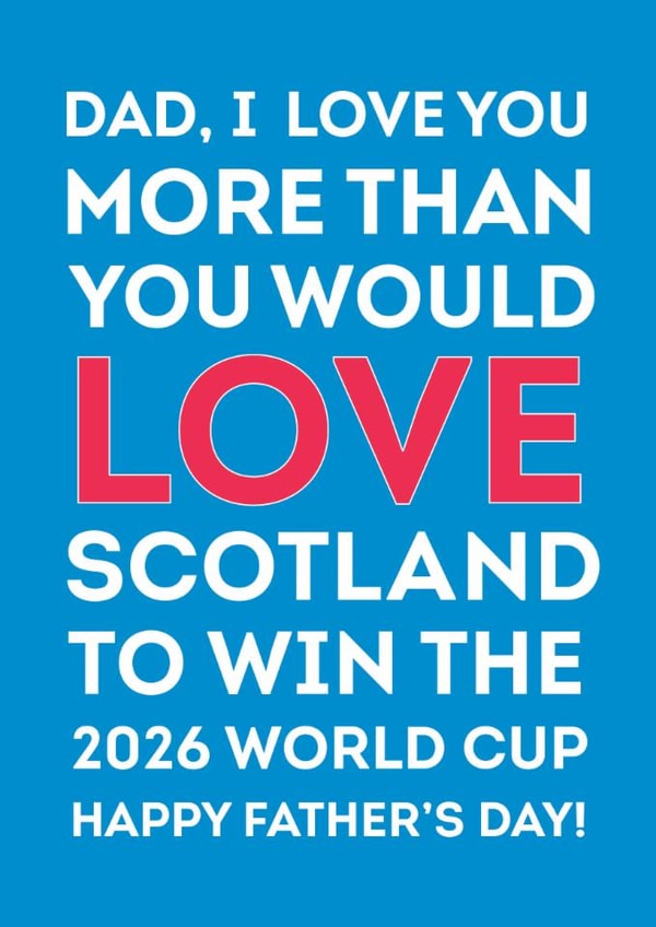 Scotland - World Cup 2026 - Football - Dad - Father's Day created by The Boy and the Bear
