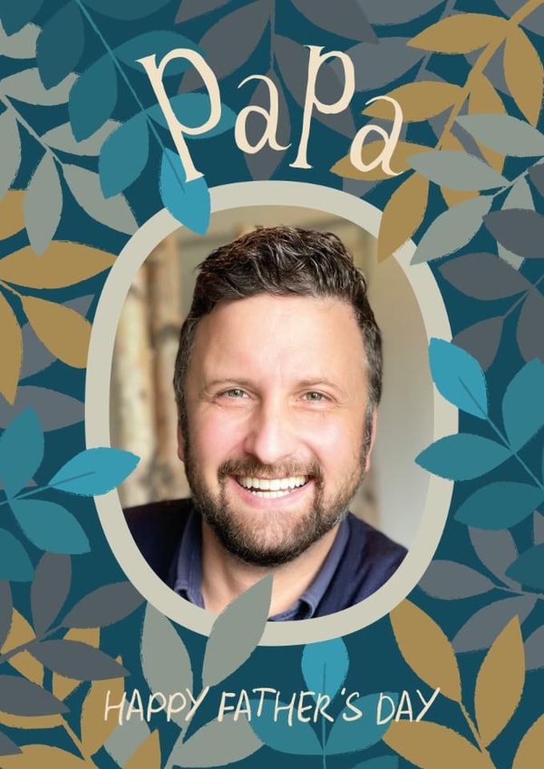 Classic Father's Day Card - For Papa - Leaves created by The Pattern Press