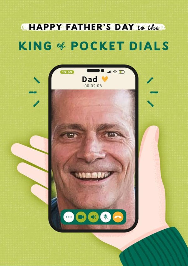 Funny Father's Day Card - King Of Pocket Dials created by Joanne Hawker