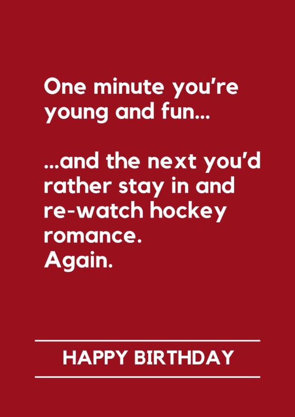 Funny Birthday Card - Heated Rivalry created by Making Lemonade