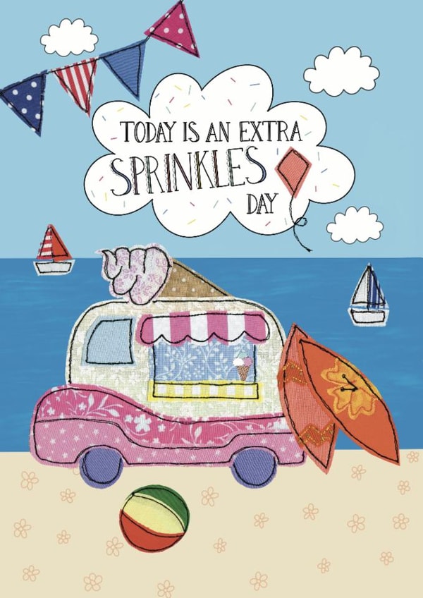 A cute seaside birthday card with extra sprinkles! created by Spells and Spindles