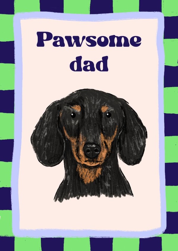 Sausage dog Father’s Day card created by Prezprints