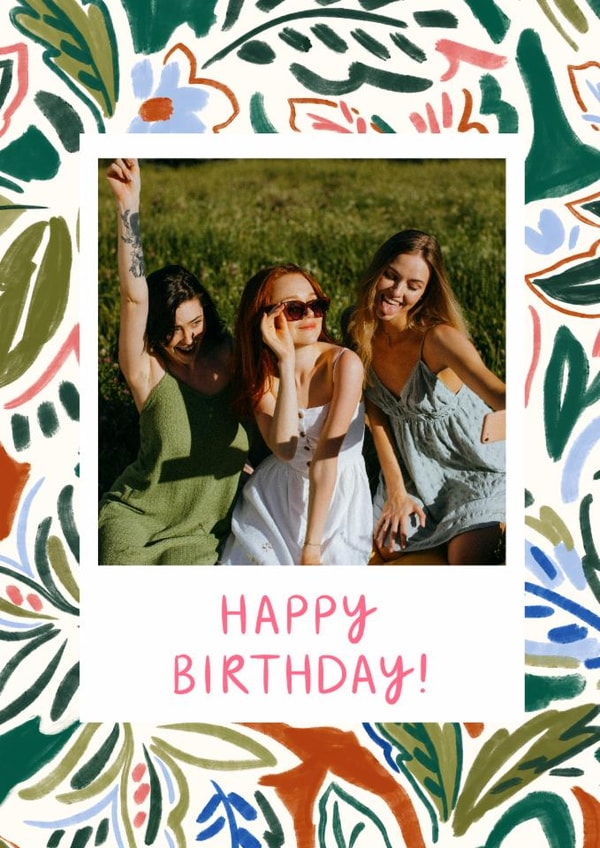 Pretty Birthday Card - Paisley Floral Frame created by Lauren Barclay