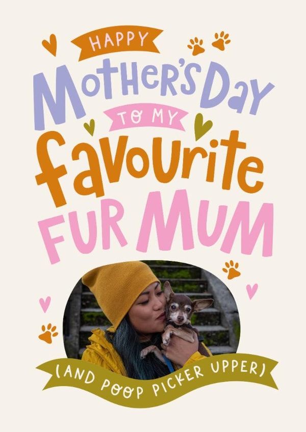 Cheeky Mother's Day Card - Poop Picker Upper created by Dotty Black