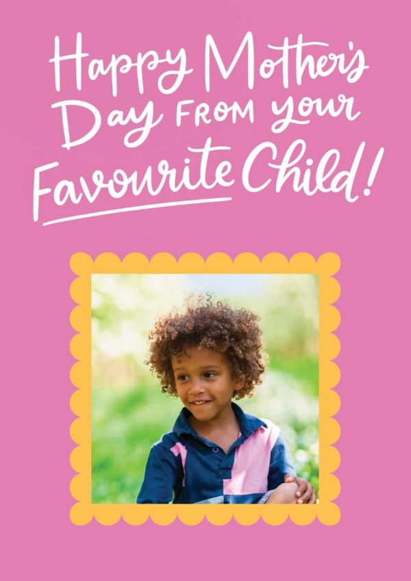 Cheeky Mother's Day Card - Favourite Child created by Grey Street Paper