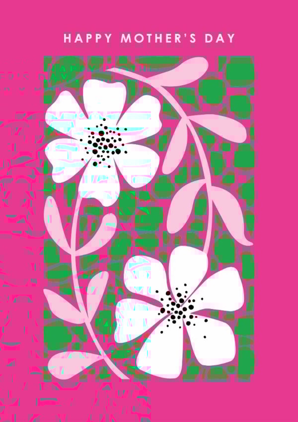 Arty Mother's Day Card - Bold Design - Flowers created by Happy Street