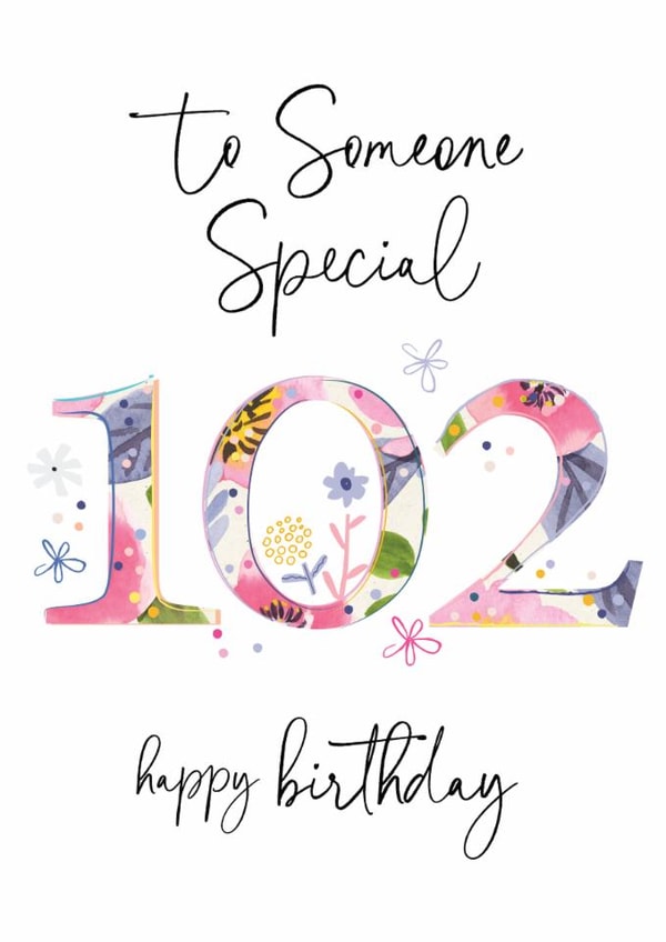 Traditional Birthday Card - 102nd - Special Someone created by Katie Phythian Design