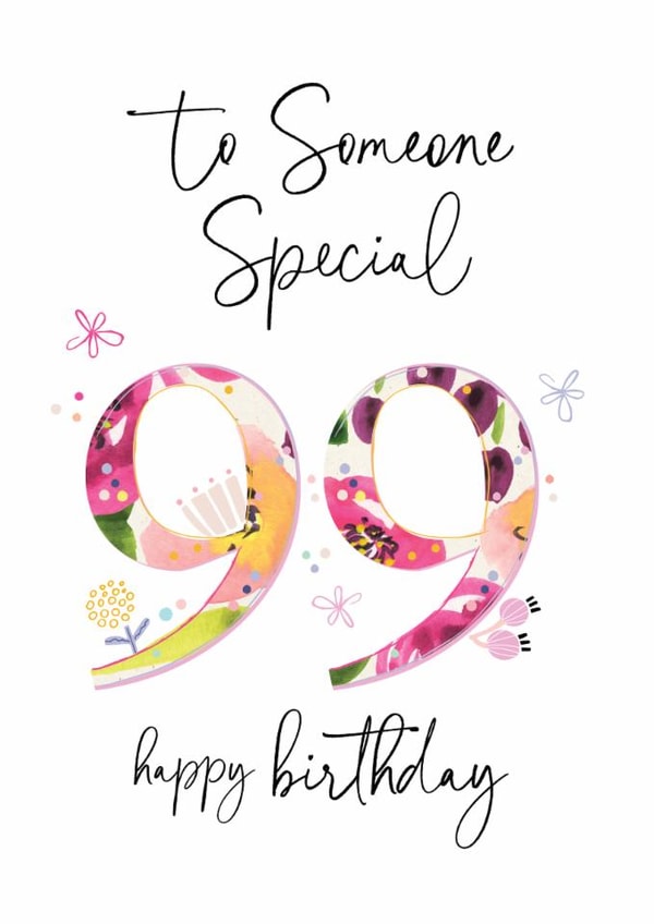 Traditional Birthday Card - 99th - Special Someone created by Katie Phythian Design