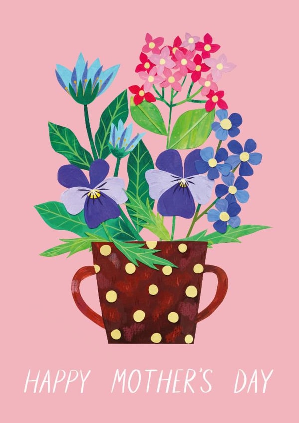 Pretty Mothers Day Card – Colourful Flowers – Happy Mother's Day created by Aida Khatmullina