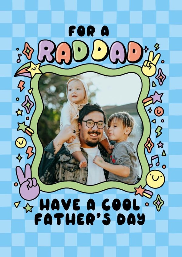 Cute Father's Day Card - Rad Dad - Cool Day created by Katie Ruby Illustration