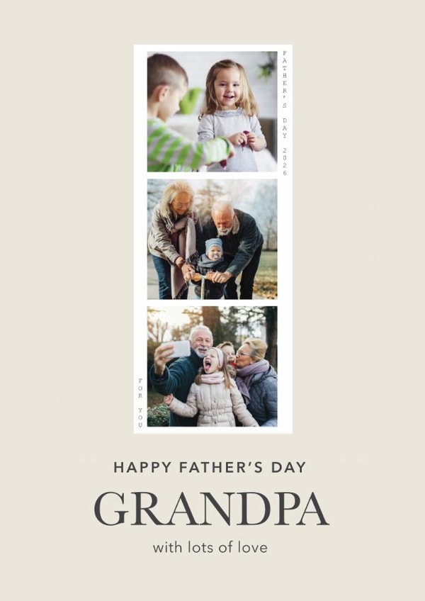 Classic Father's Day Card - For Grandpa - Photo Strip created by Choo Choo 
