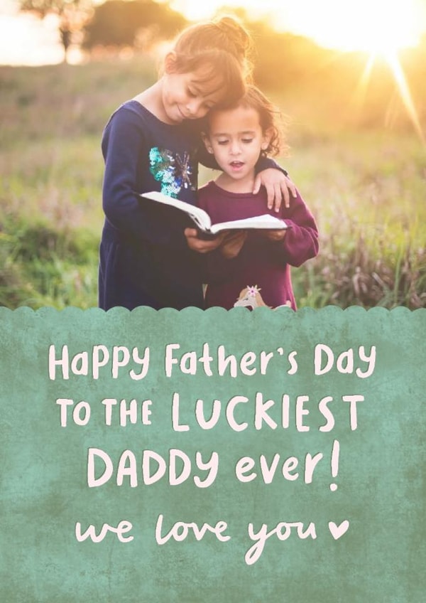 Classic Father’s Day Card - For Daddy - Lucky created by Fliss Muir