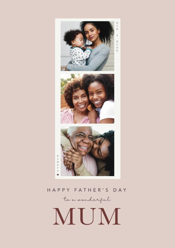 Classic Father’s Day Card — For Mum — Single Mother created by Choo Choo 