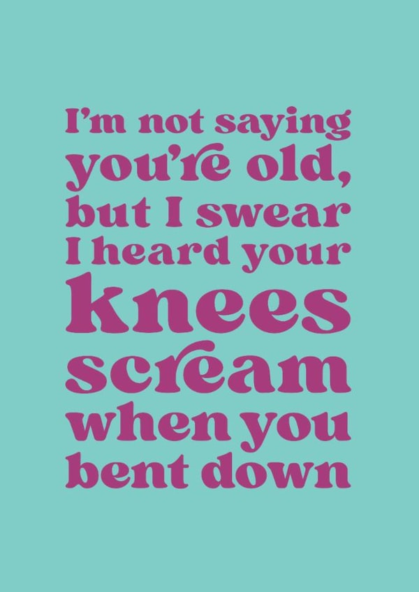 Funny Birthday Card - Screaming Knees created by Brainbox Candy