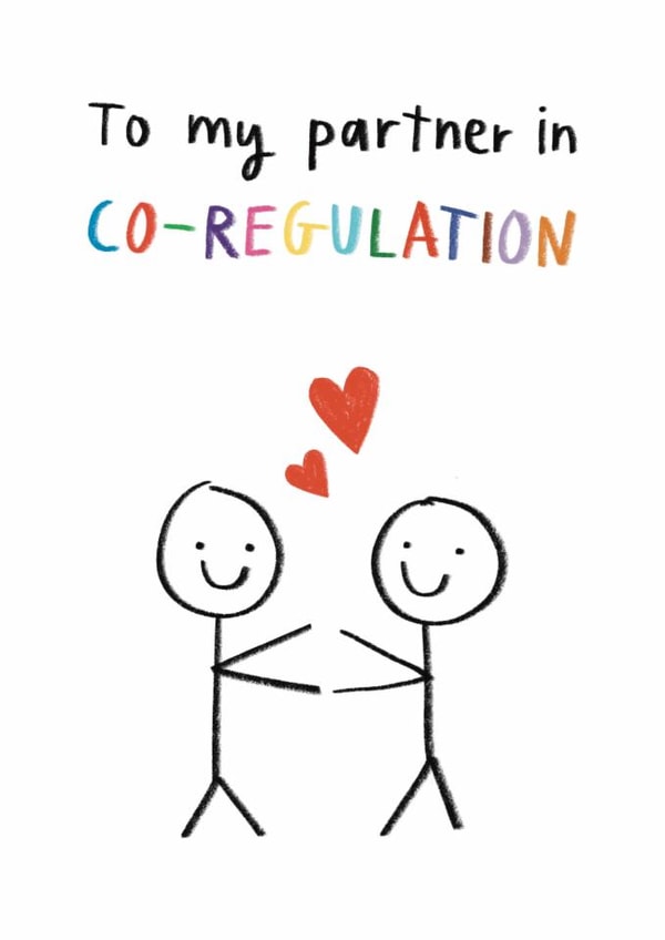 Cute Anniversary Card - Co-Regulation - Neurodivergent - Gay - LGBTQ created by Alice Mole Illustration