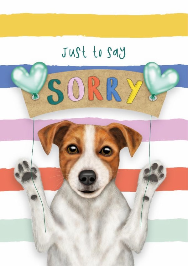 Cute Sorry Card – Jack Russell created by badgerbee design