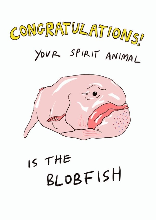 Funny Love And Friendship Card - Blobfish created by Trashy Mags