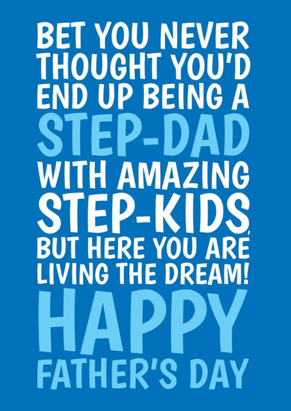 Funny Father's Day Card - Step-Dad - Living The Dream created by @Cupsie's Creations