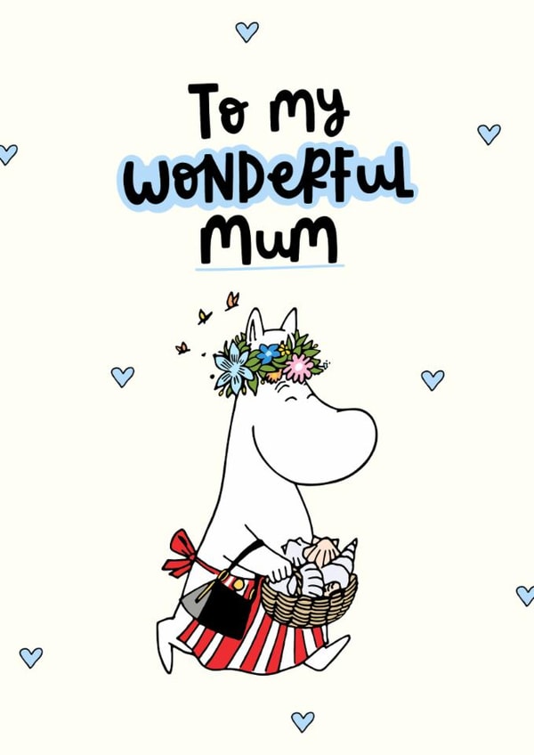 Cute Mother’s Day Card - Moomin - My Wonderful Mum created by Moomin Characters