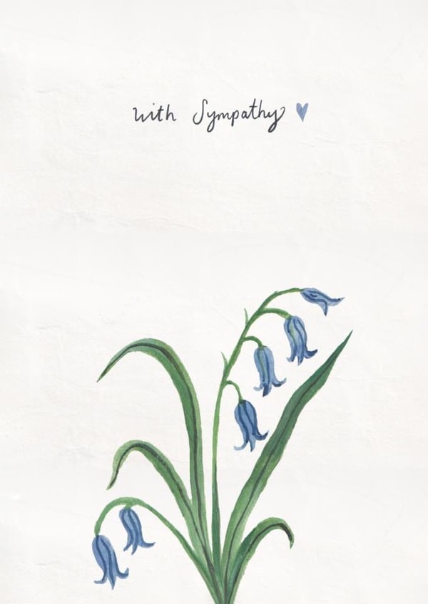 Classic Sympathy Card - Bluebells created by Just like Sophie