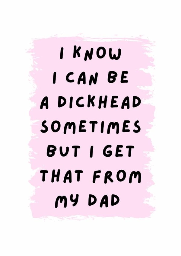 Funny Mother’s Day Card from Son or Daughter | I Get It from Dad created by Ink and Fred