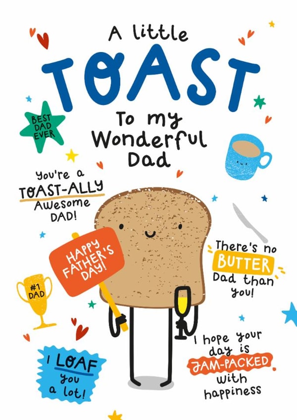 Cute Father’s Day Card - Toast created by Twisted Haggis