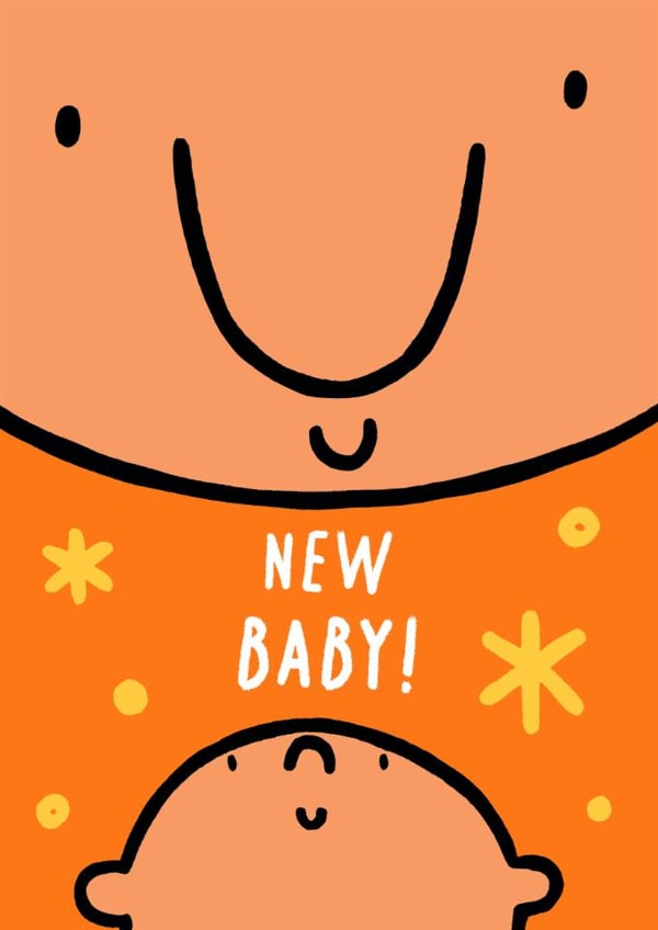 Cute New Baby Card - Happy Faces created by Lucy Mulligan