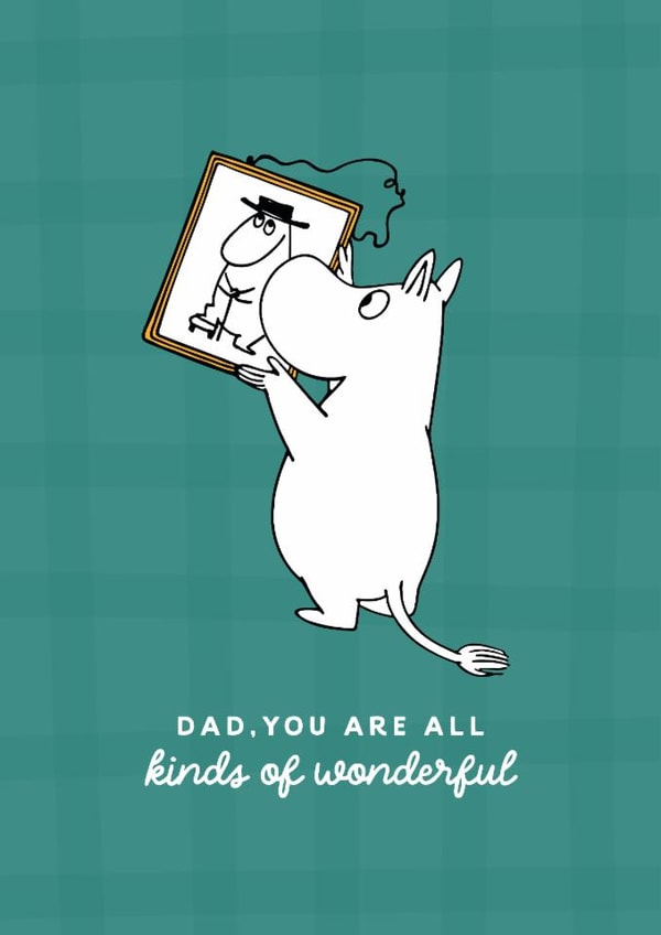 Cute Father’s Day Card - Moomin  - Wonderful Dad created by Moomin Characters