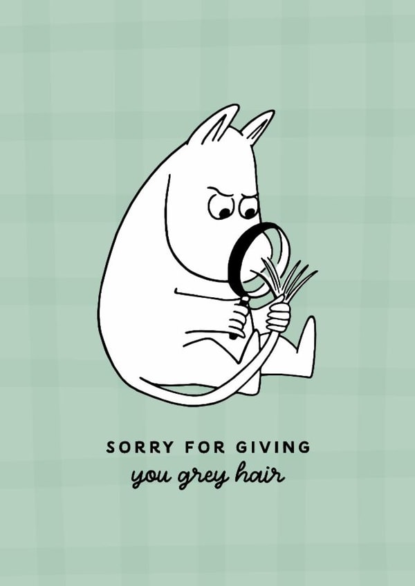 Funny Father’s Day Card - Moomin - Grey Hair created by Moomin Characters