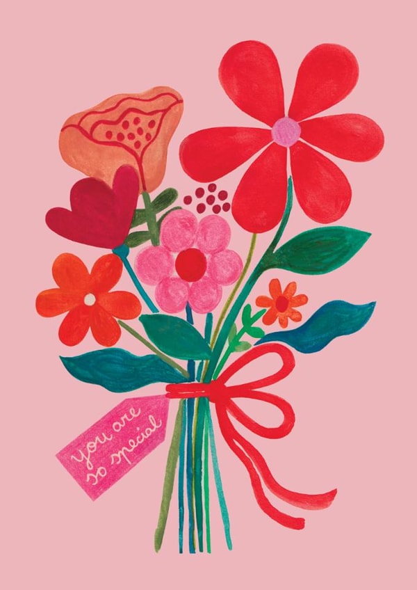 Classic Birthday/Love & Friendship Card - You Are So Special - Flowers created by Daria Solak