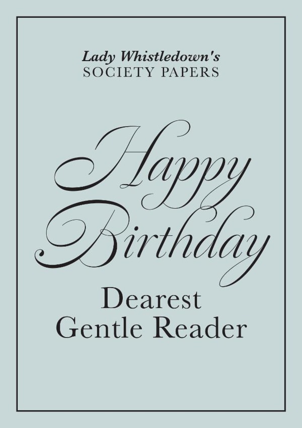 Bridgerton Birthday Card - Lady Whistledown's - Dearest Gentle Reader created by Wee Daft Designs