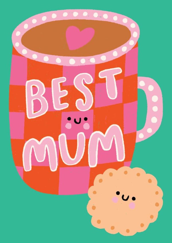 Cute Birthday Card - For Mum - Tea And Biscuit created by by Rosie Banton