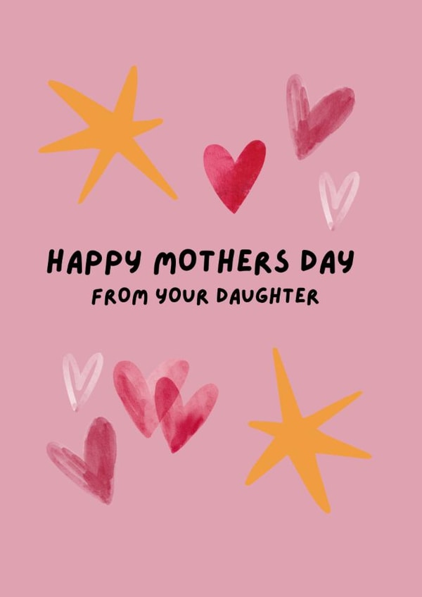 Cute mothers day card from the daughter created by Chrissy's Cards