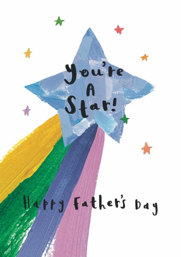 Colourful, Fun Shooting Star Card for Father's Day created by Kay Louise 