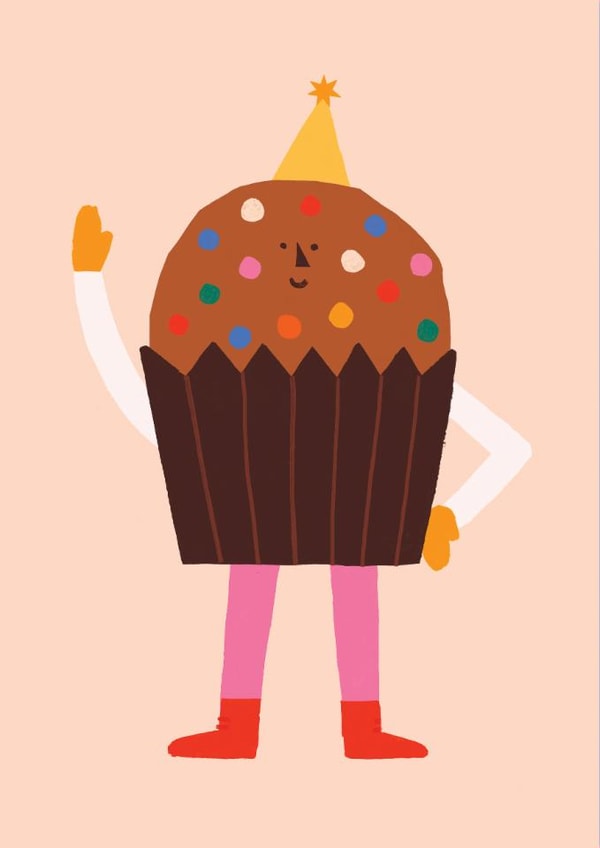 Cute Birthday Card - Party Cupcake created by Rumble Cards
