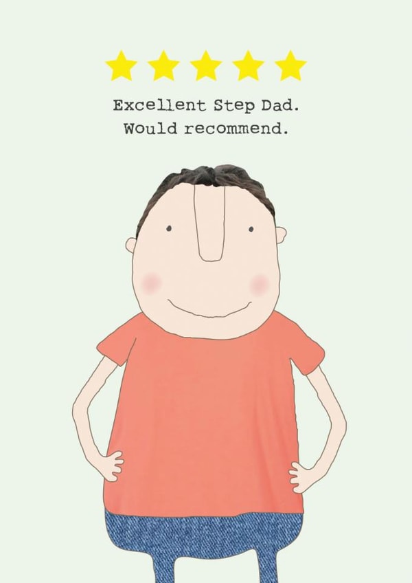 Funny Father's Day Card - Excellent Step Dad - Review created by Rosie Made A Thing